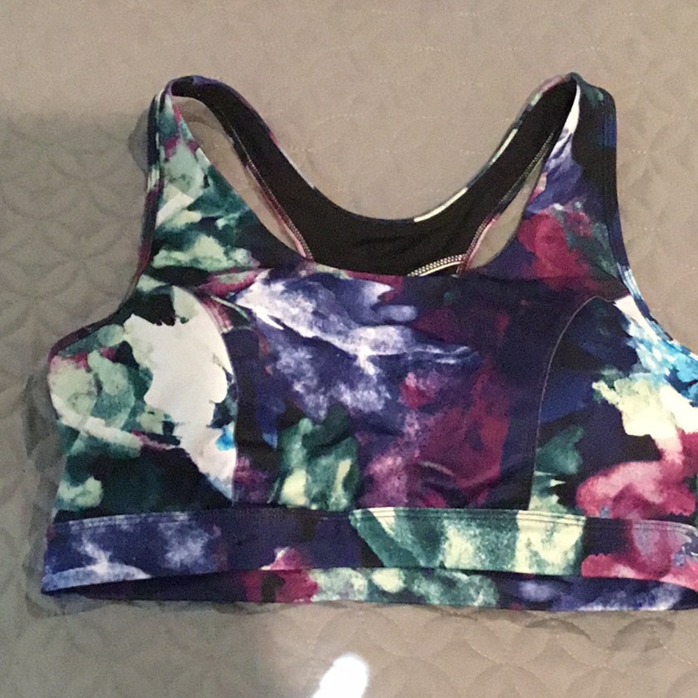 Tek Gear Blue and Purple Sports Bra with Racerback
